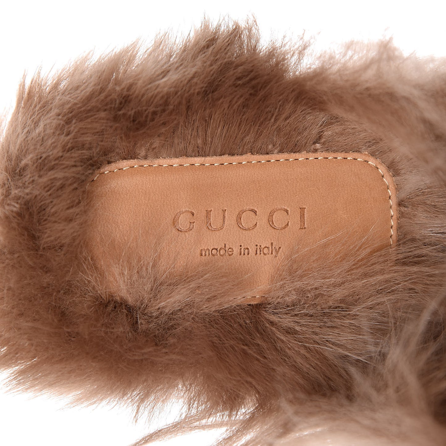 Velvet GG Monogram Fur Womens Princetown Slippers 38 Avio Dusty Pink