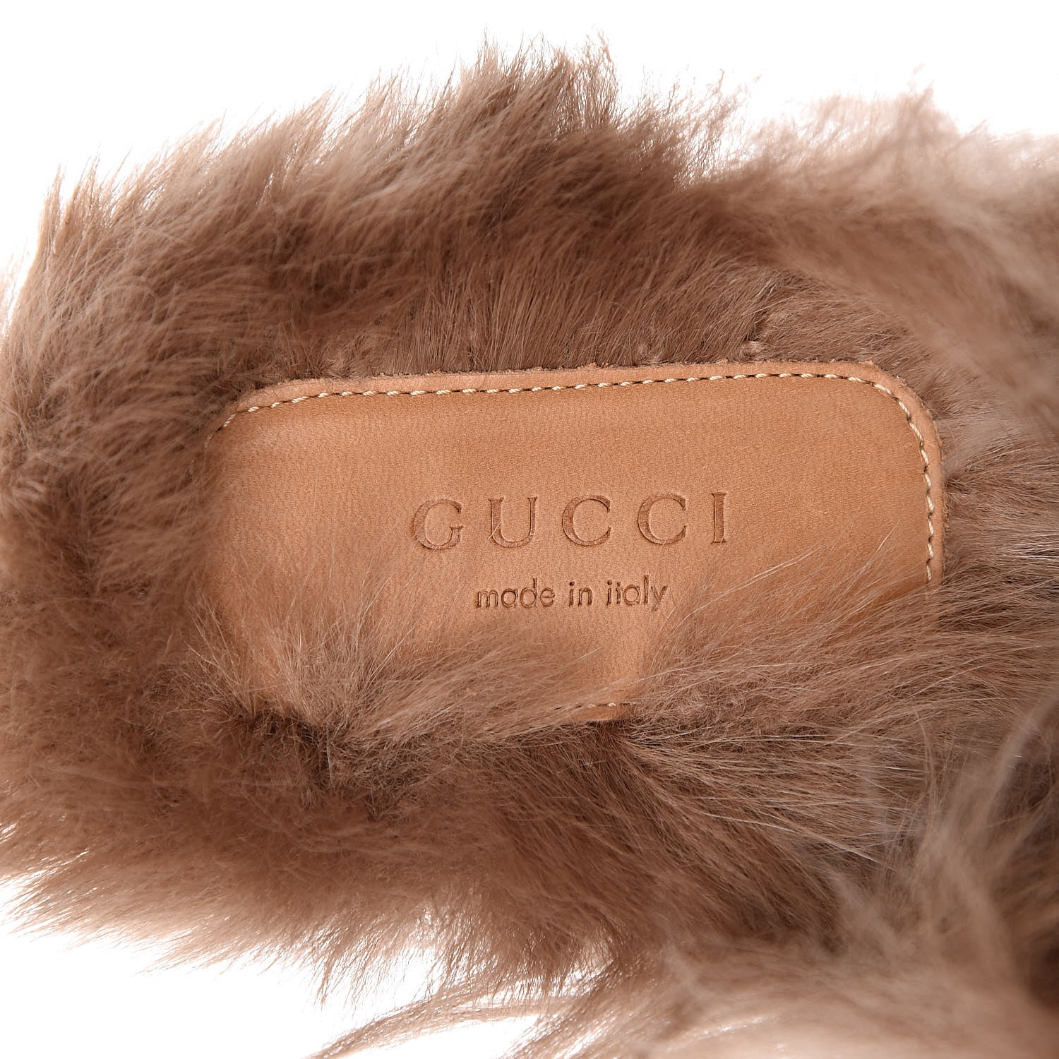 Gucci Velvet GG Monogram Fur Womens Princetown Slippers 38 Avio Dusty Pink 6 of 8