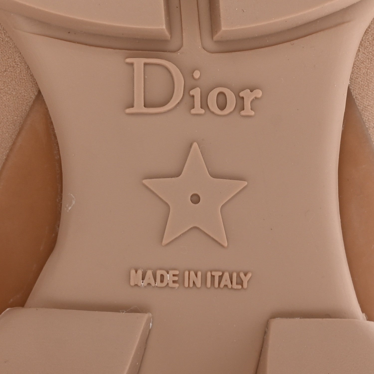 Christian Dior Neoprene Rubber Womens D-Connect Sneakers 37.5 Nude 7 of 10