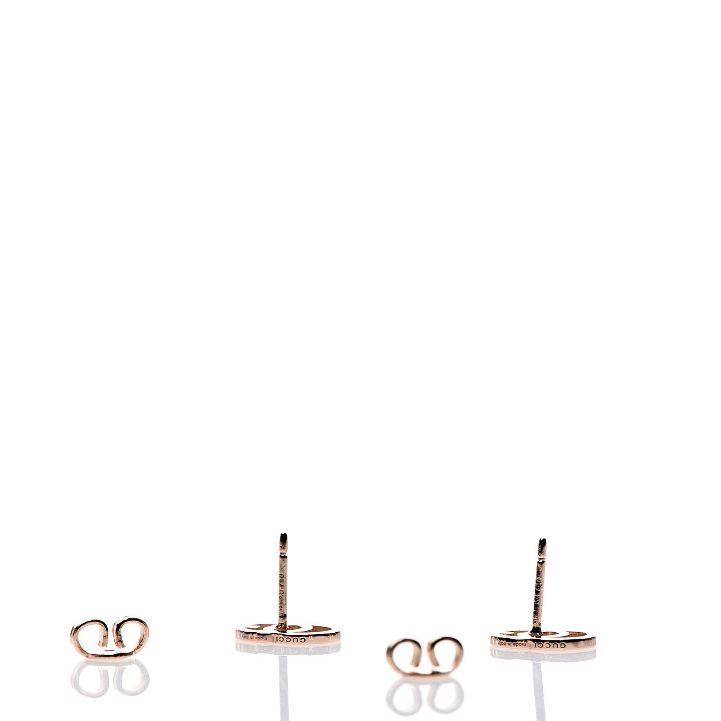 18K Rose Gold GG Tissue Stud Earrings