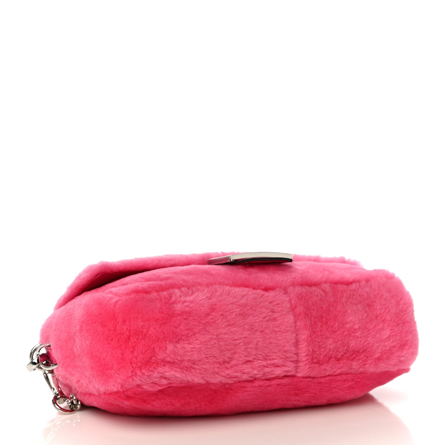Shearling Shiny Nappa Baguette Rosa Fluo