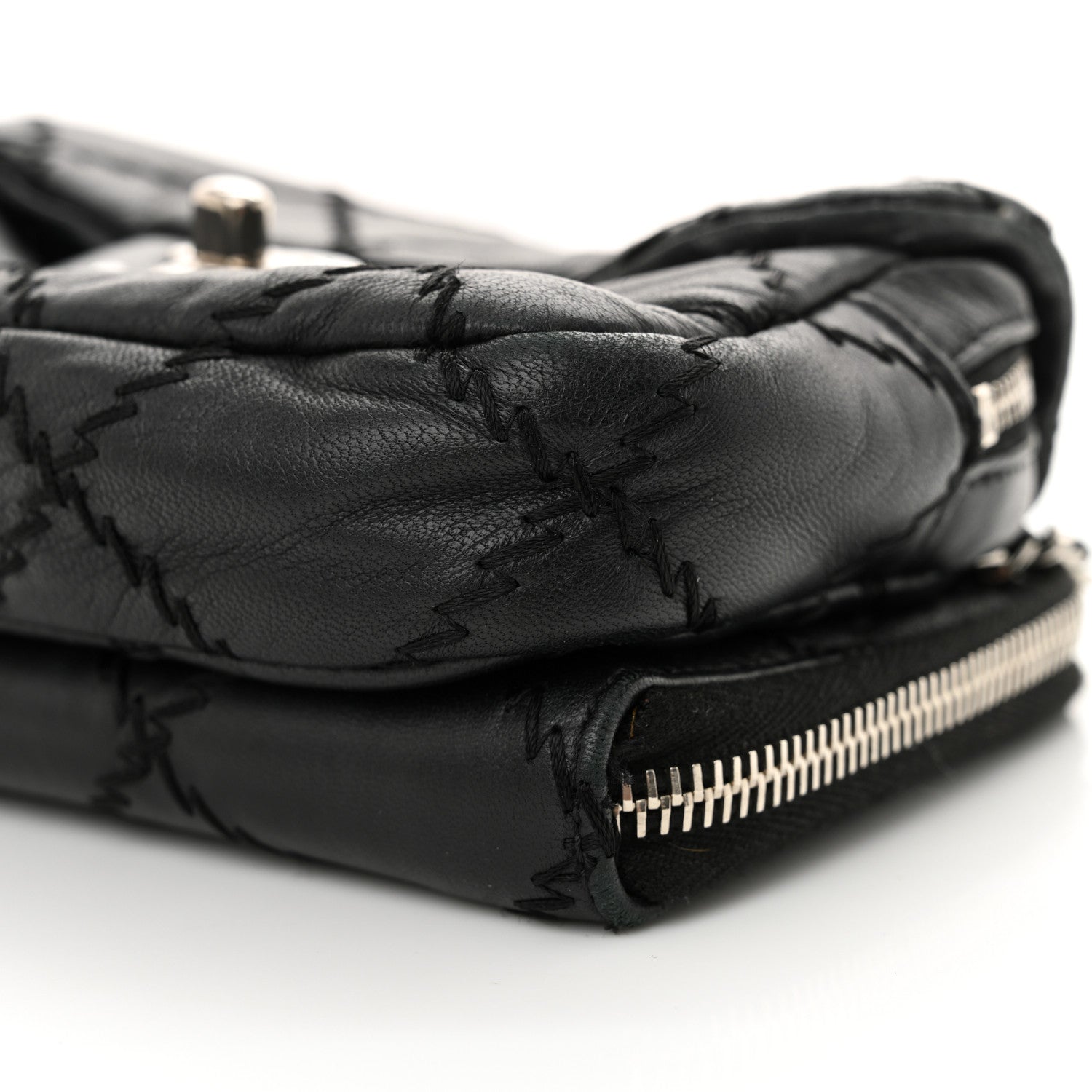 Chanel Lambskin Stitched New Mini Flap Black 10 of 13