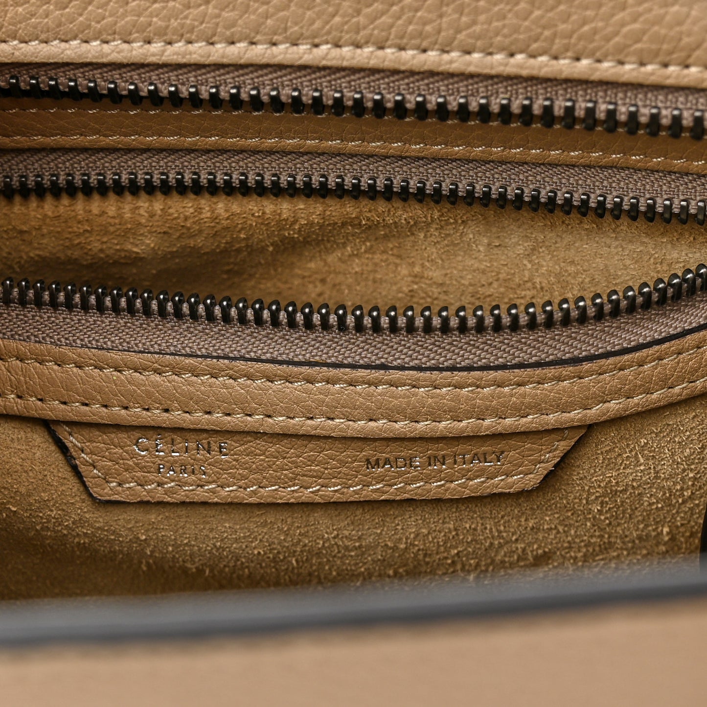 Drummed Calfskin Micro Luggage Dune