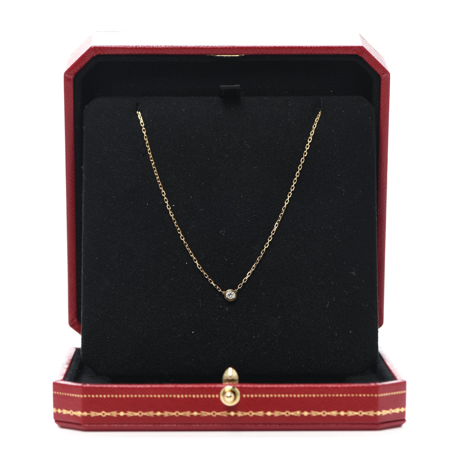 Cartier 18K Yellow Gold Diamond SM D'Amour Pendant Necklace 7 of 7