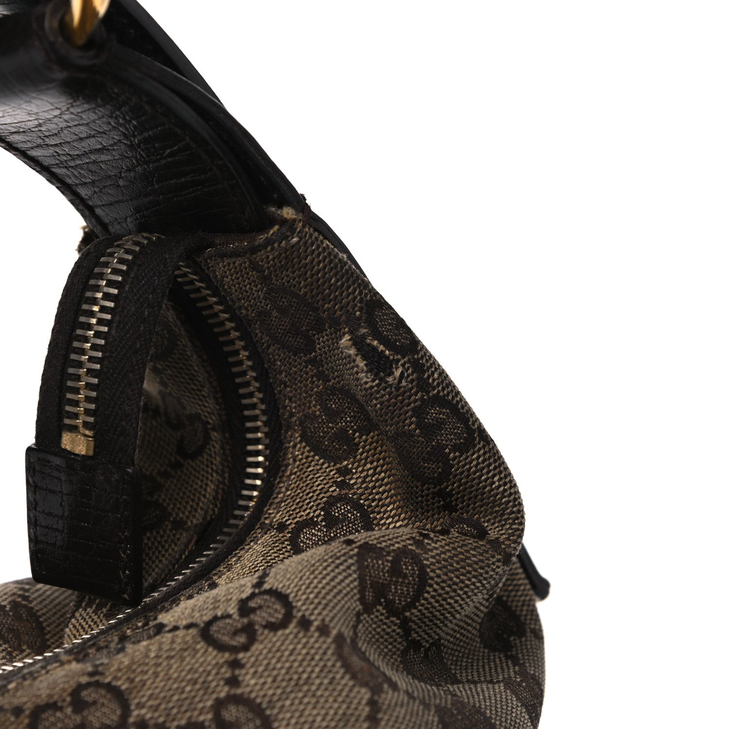 Gucci Monogram Medium Horsebit Chain Hobo Dark Brown 13 of 26