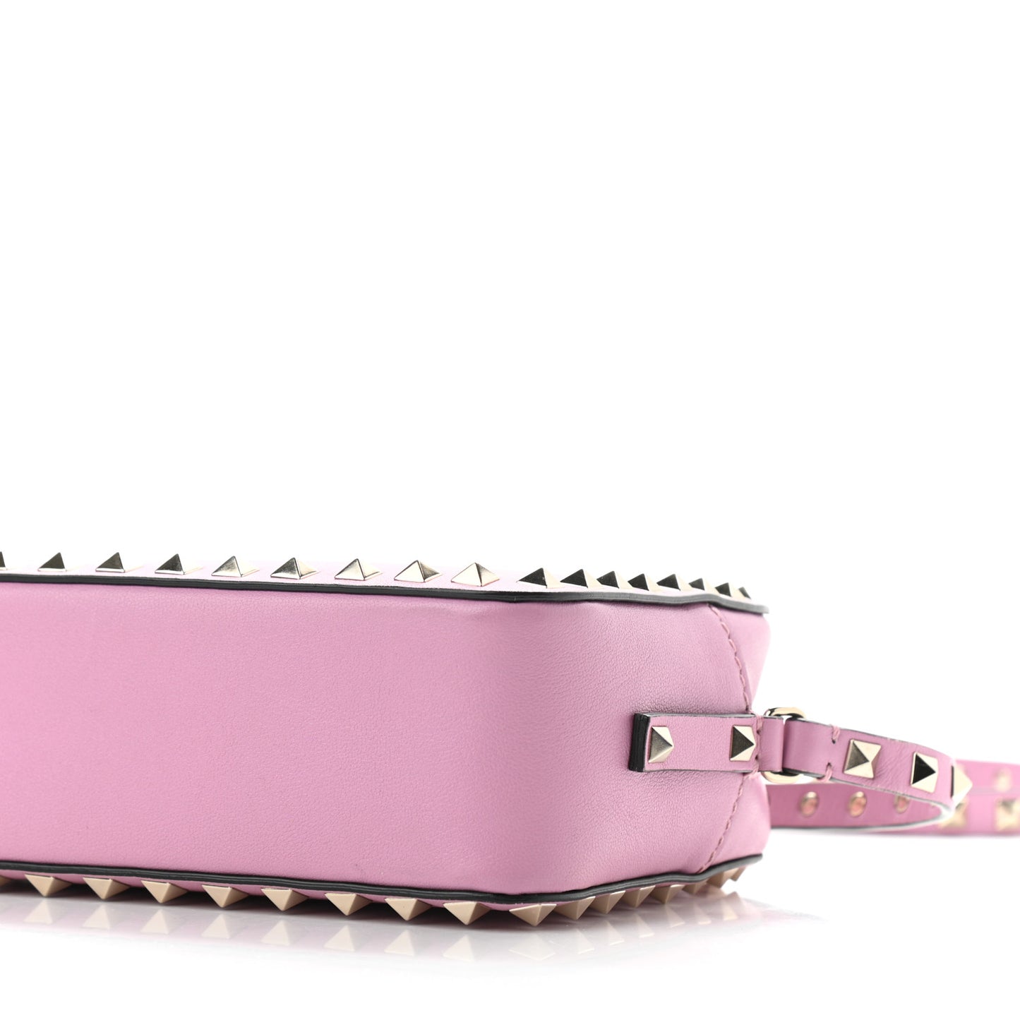 Calfskin Rockstud Camera Crossbody Bag Giacinto