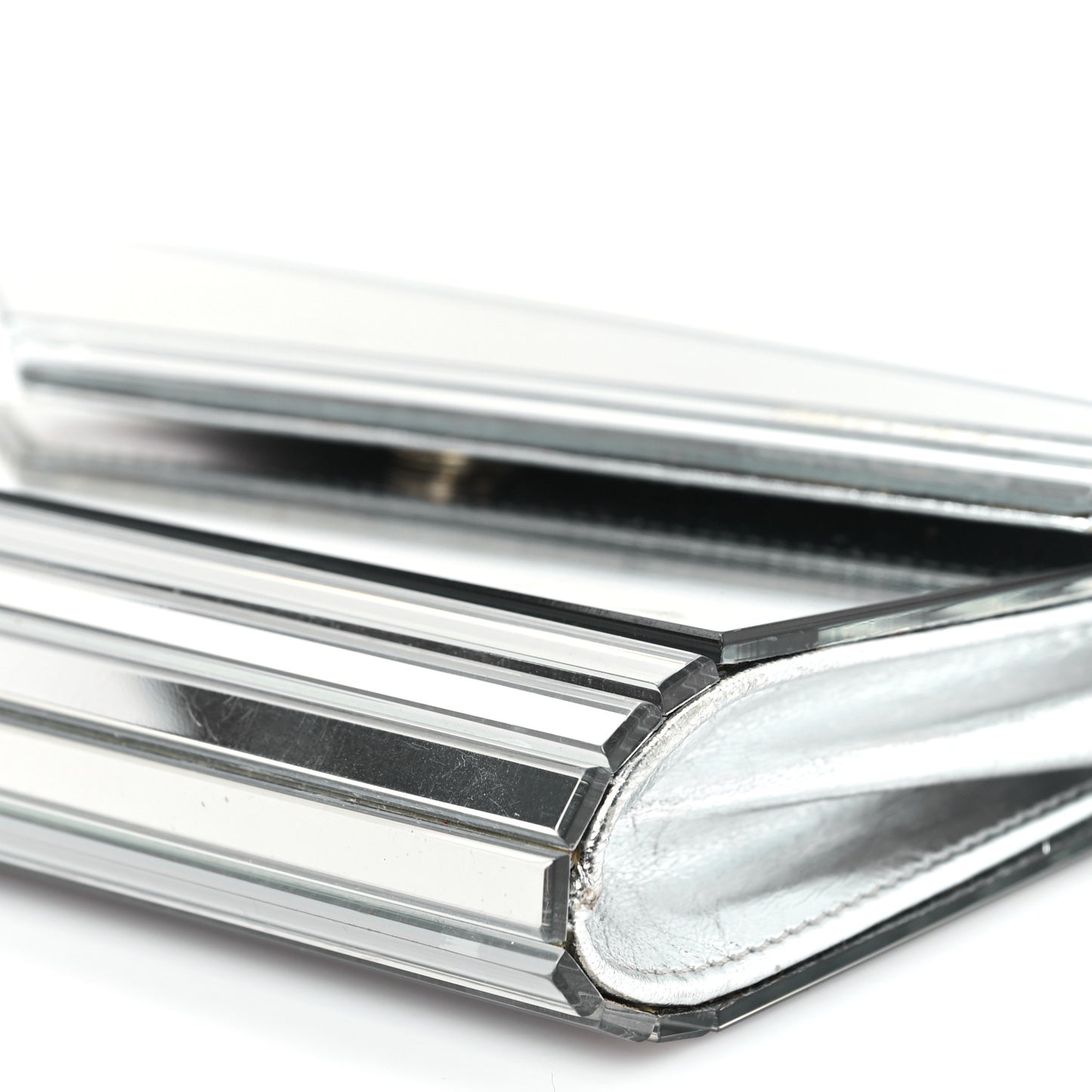 Acrylic Candy Mirror Clutch Silver