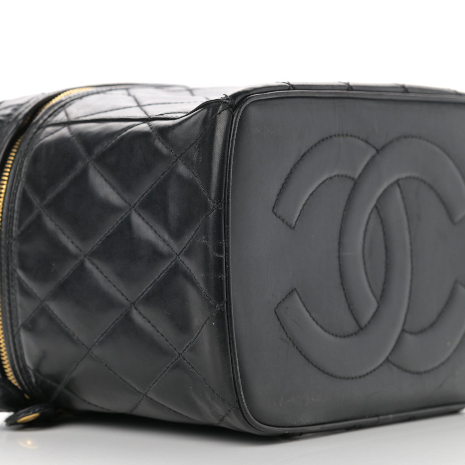 Chanel Lambskin Quilted Vanity Pouch Black 9 of 12