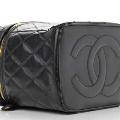 Chanel Lambskin Quilted Vanity Pouch Black 9 of 12