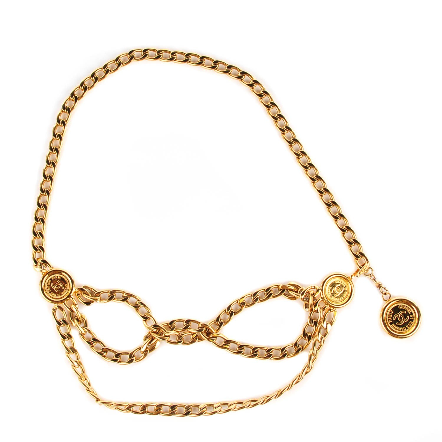 Chanel Chain CC Rue Cambon Medallion Belt Gold 1 of 7