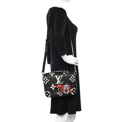 Louis Vuitton Empreinte Monogram Giant Crafty Pochette Metis Black Creme 2 of 9