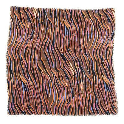 Louis Vuitton Silk Wool Monogram Zebra Shawl 1 of 3