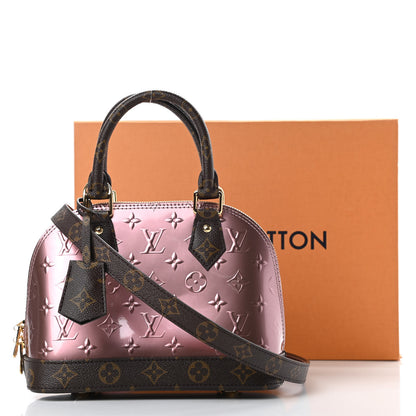 Louis Vuitton Vernis Monogram Alma BB Rose Pale Metallise 11 of 11