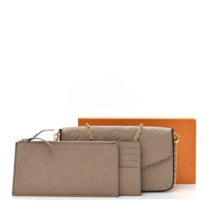 Louis Vuitton Empreinte Pochette Felicie Chain Wallet Tourterelle 11 of 11