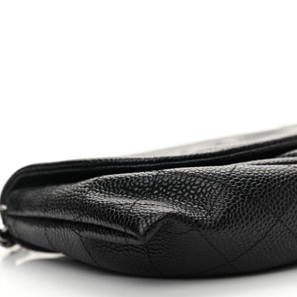 Chanel Caviar Half Moon Wallet On Chain WOC Black 10 of 12