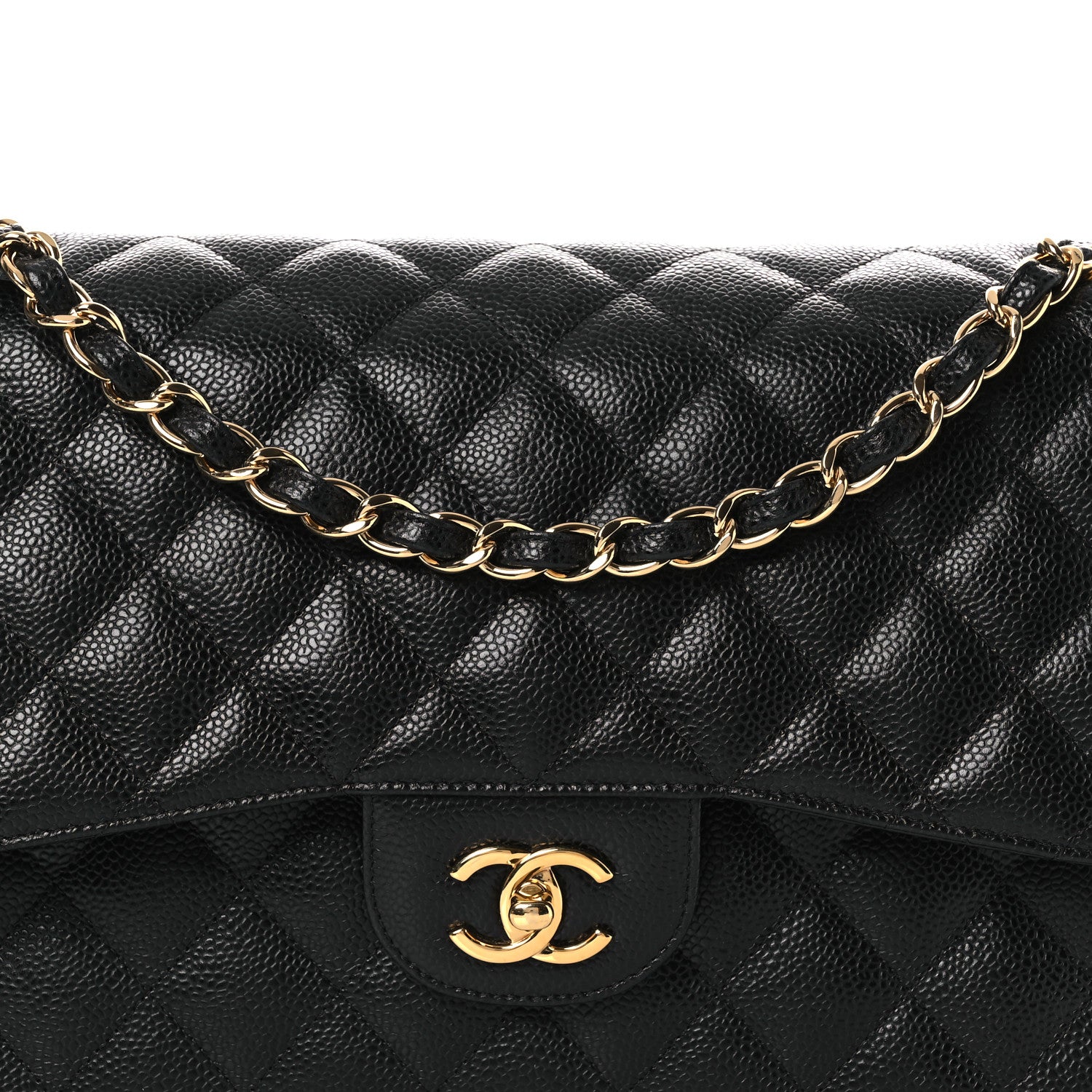 Chanel Caviar Quilted Jumbo Double Flap Black 8 of 13