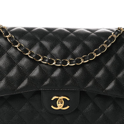 Chanel Caviar Quilted Jumbo Double Flap Black 8 of 13