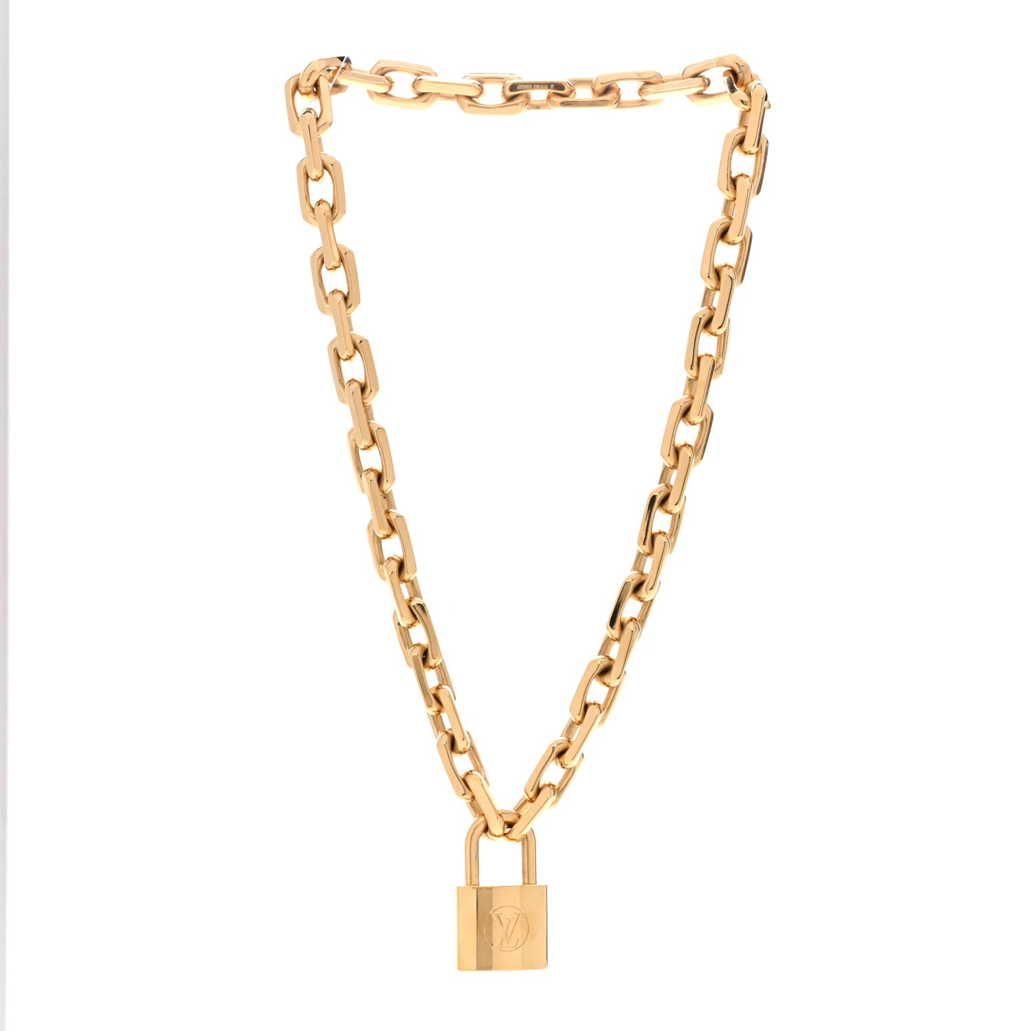 Louis Vuitton LV Edge Necklace Cadenas Gold 3 of 8