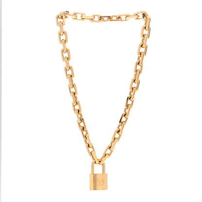 Louis Vuitton LV Edge Necklace Cadenas Gold 3 of 8