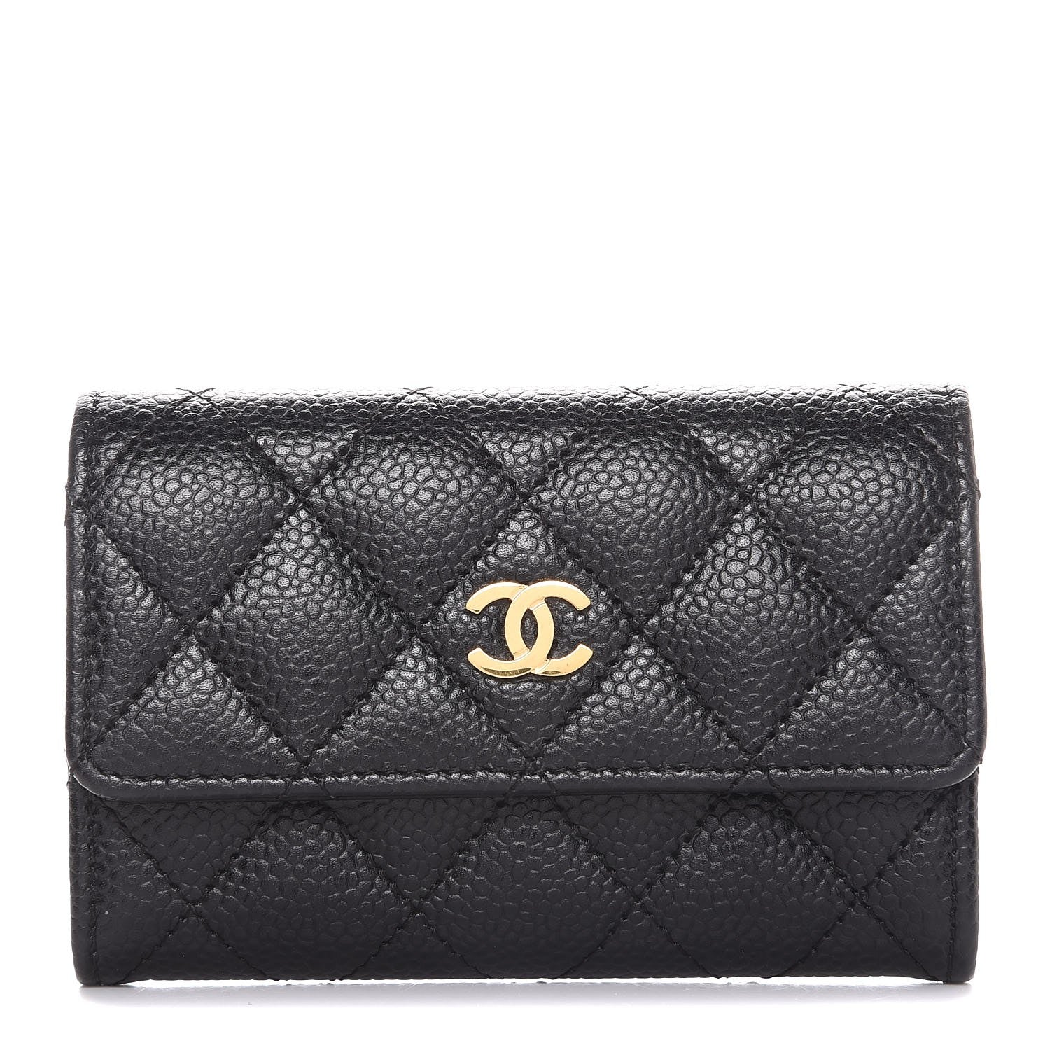 Chanel Caviar Quilted Flap Card Holder Black 1 of 9