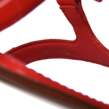Louis Vuitton Patent Paradiso Flat Sandals 37 Rouge 7 of 11