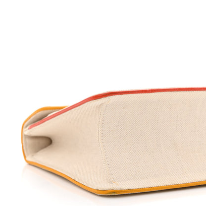 Gucci Linen Canvas Embroidered Small Shoulder Bag White 9 of 12