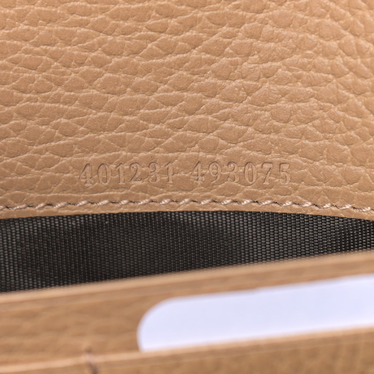 Dollar Calfskin Crystal Mini Dionysus Chain Wallet Natural Tan Black Diamond