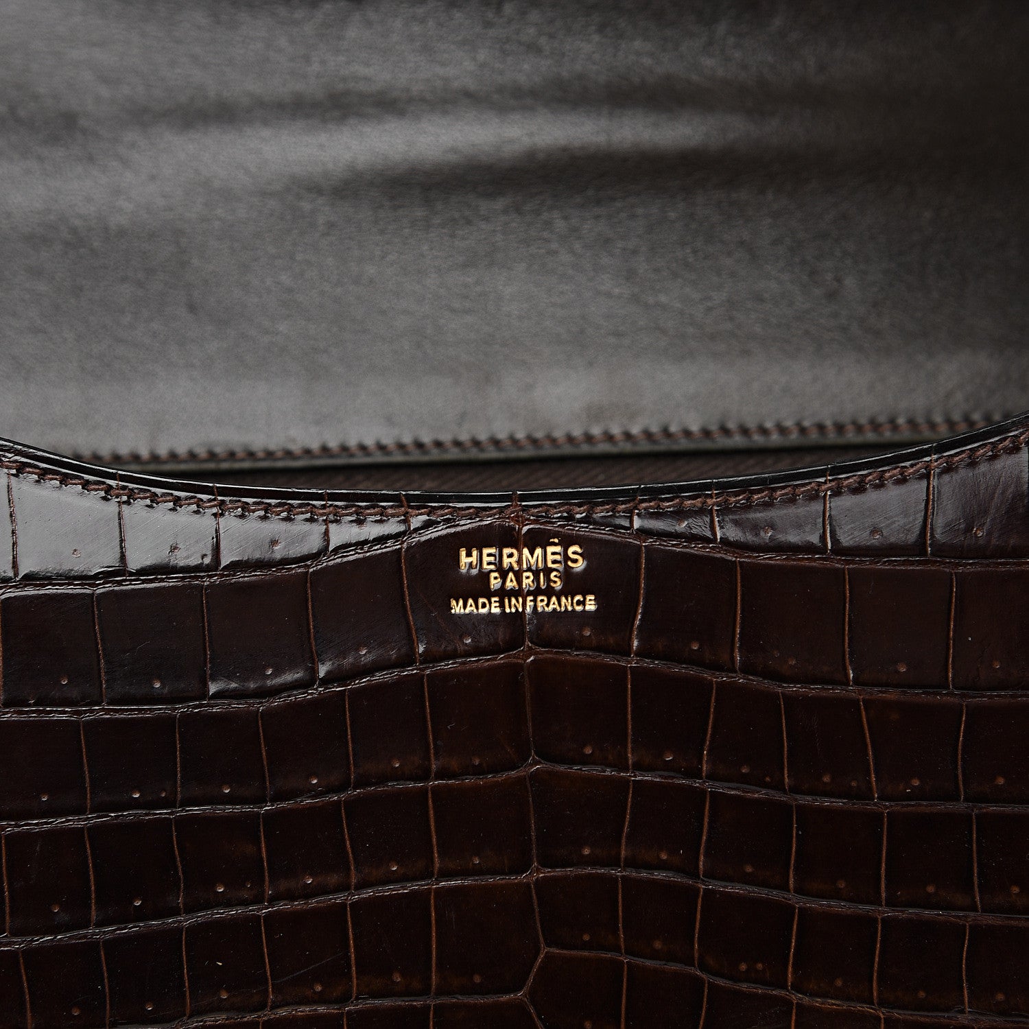 Hermes Shiny Porosus Crocodile Constance 23 Havane 5 of 18