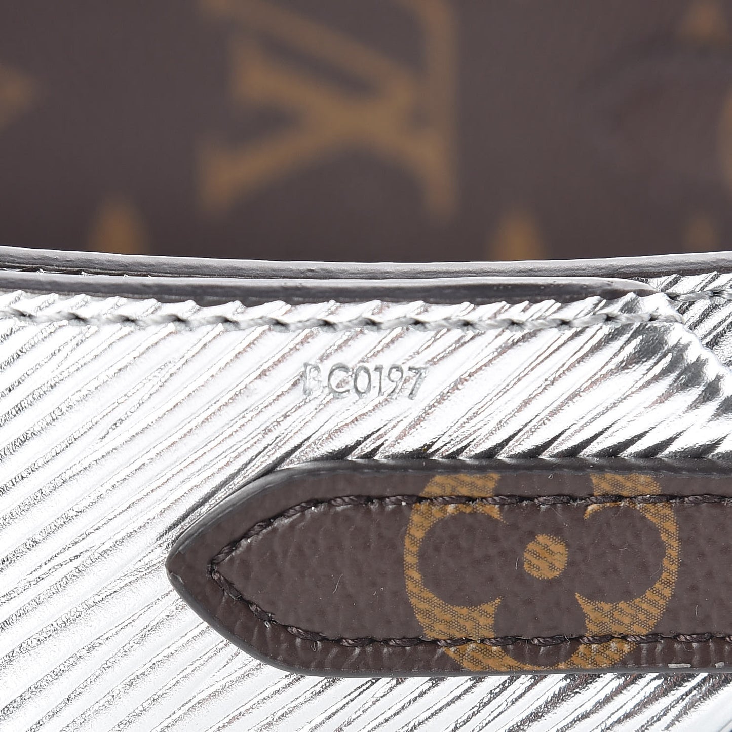 Epi Monogram Bandouliere Shoulder Strap Silver