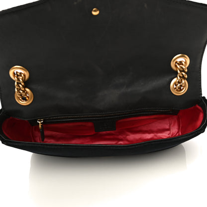Gucci Velvet Matelasse Medium GG Marmont Shoulder Bag Black 5 of 14