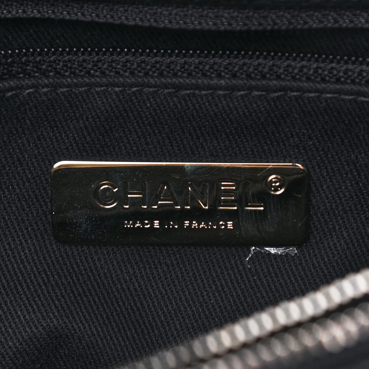 Grained Calfskin Stitched Flap Black