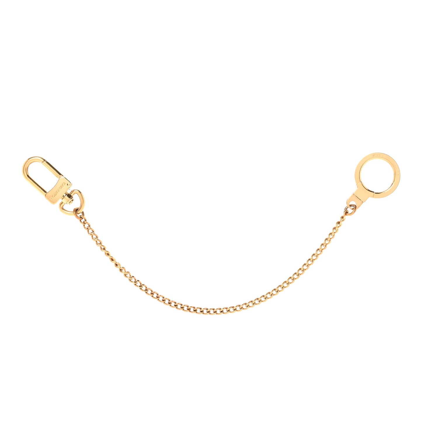 Metal Pochette Extender Key Ring Chain Gold