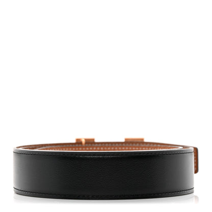Hermes Box Togo 32mm H Belt 80 32 Black Gold 2 of 6