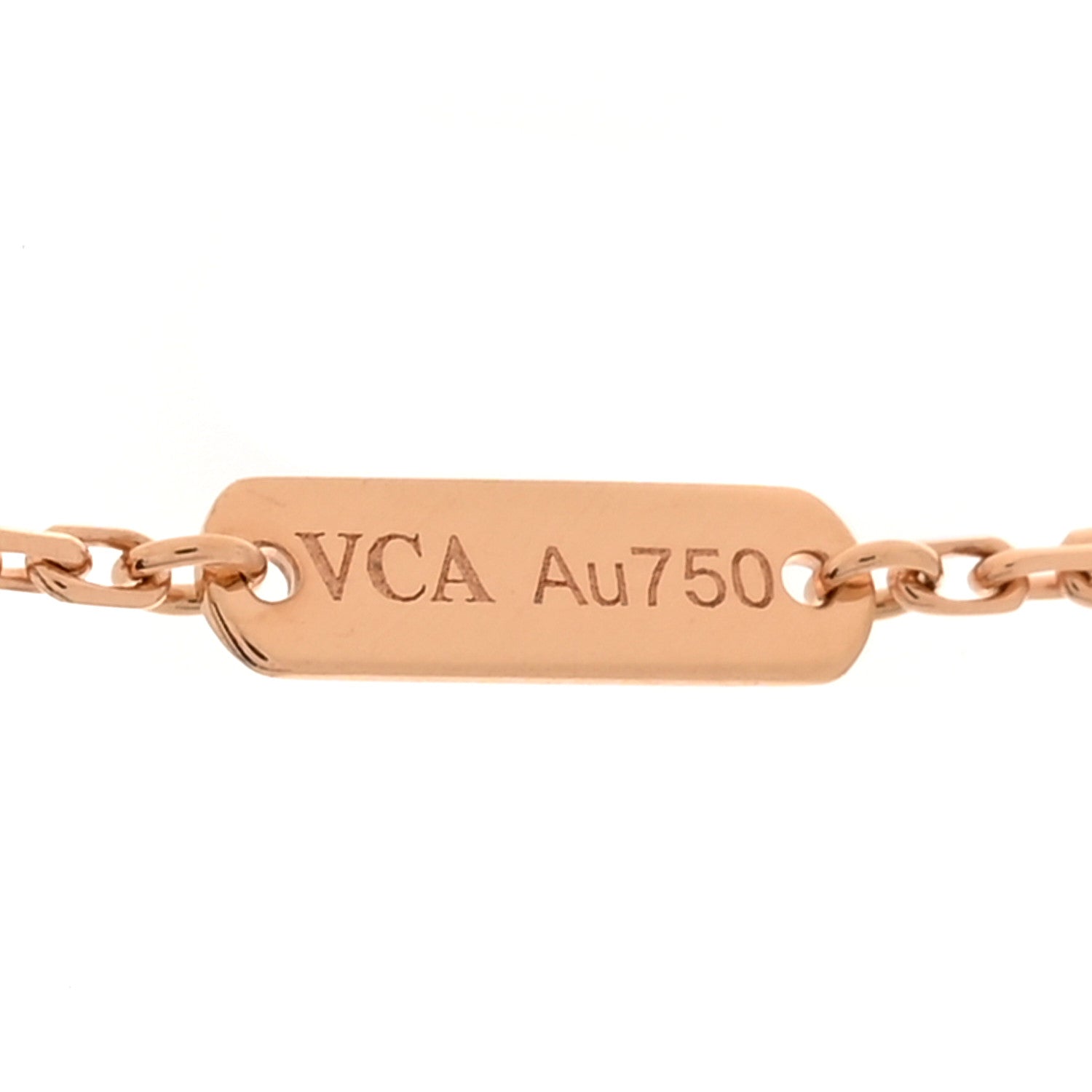 Van Cleef & Arpels 18K Rose Gold Diamond Silver Obsidian Vintage Alhambra Pendant Necklace 5 of 6