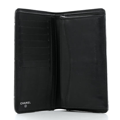 Chanel Patent Calfskin Quilted Yen Wallet Black 5 of 9