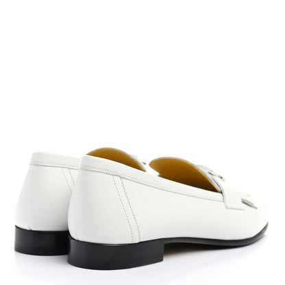 Hermes Calfskin Womens Royal Loafers 35.5 White 4 of 10