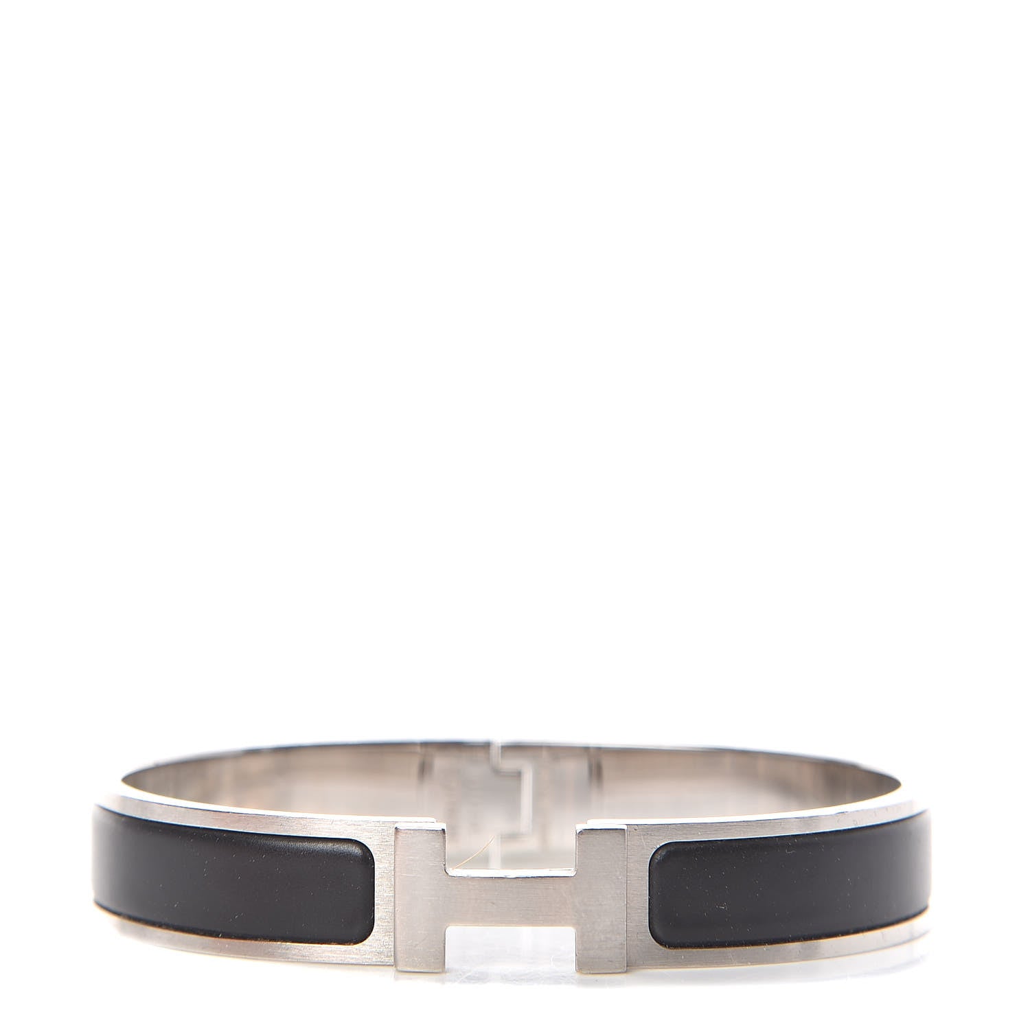 Hermes Matte Enamel Narrow Clic Clac HH Bracelet GM Black 1 of 5