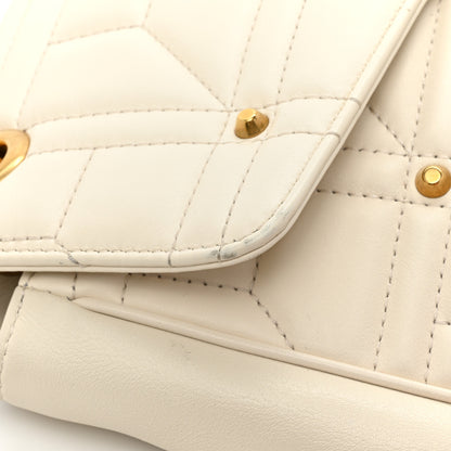 Gucci Calfskin Matelasse Studded Medium GG Marmont Shoulder Bag White 14 of 19