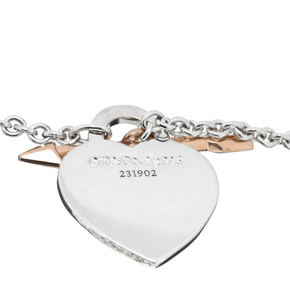Tiffany Sterling Silver 18K Rose Gold Return to Tiffany Lovestruck Bracelet 3 of 4