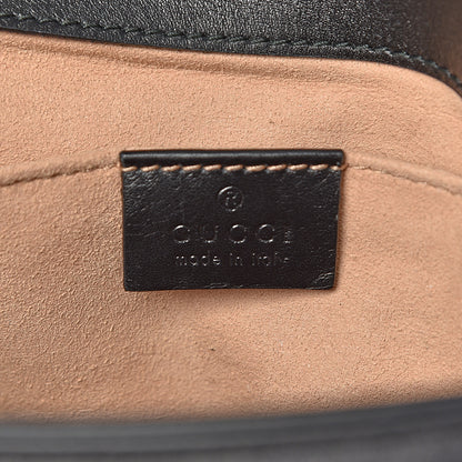 Gucci Calfskin Matelasse Pearly GG Marmont Chain Belt Bag Black 6 of 13