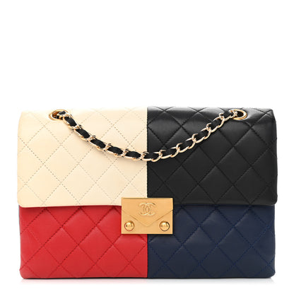 Chanel Lambskin Quilted Yin Yang Flap Red White Blue Black 1 of 11