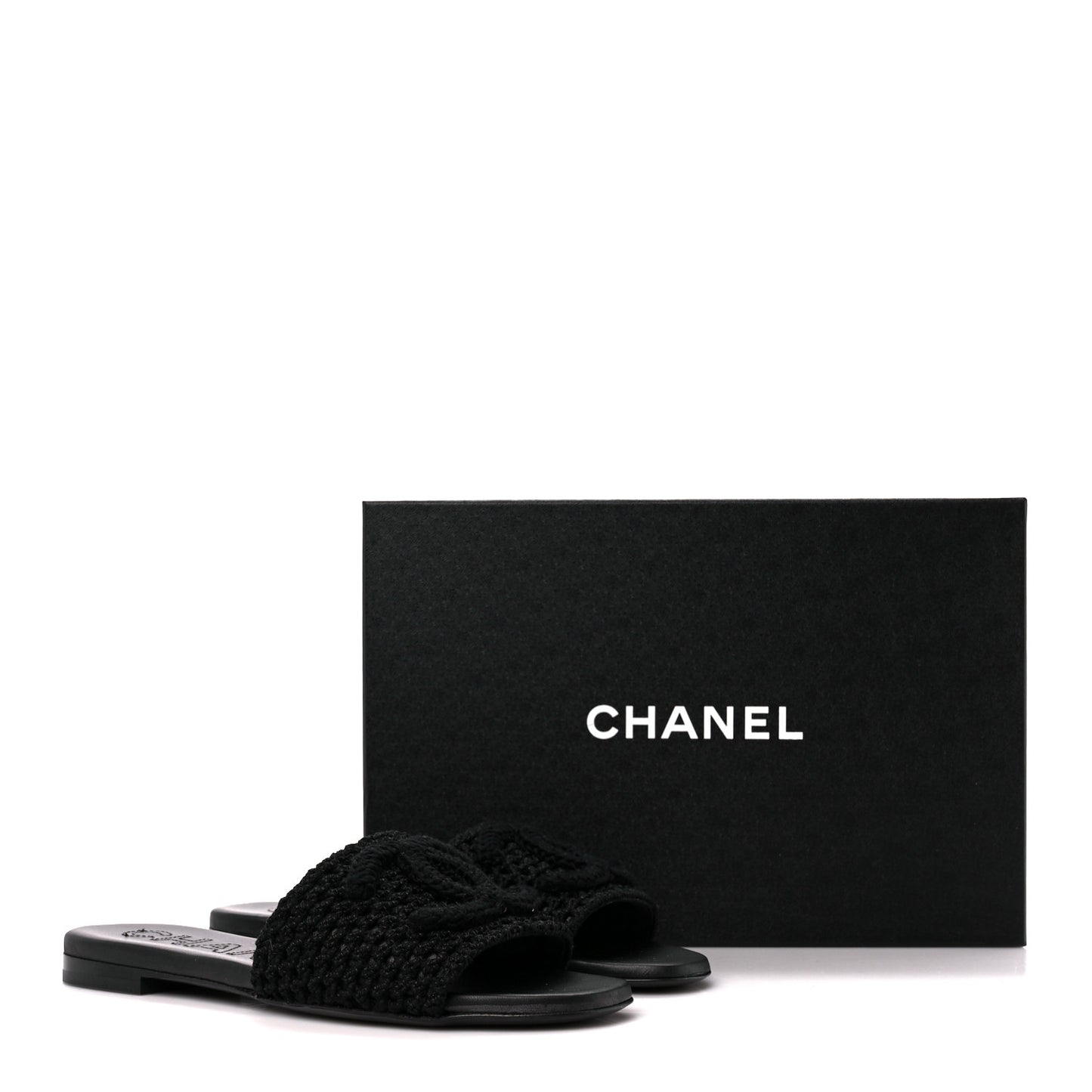 Crochet CC Mules Sandals 37 Black
