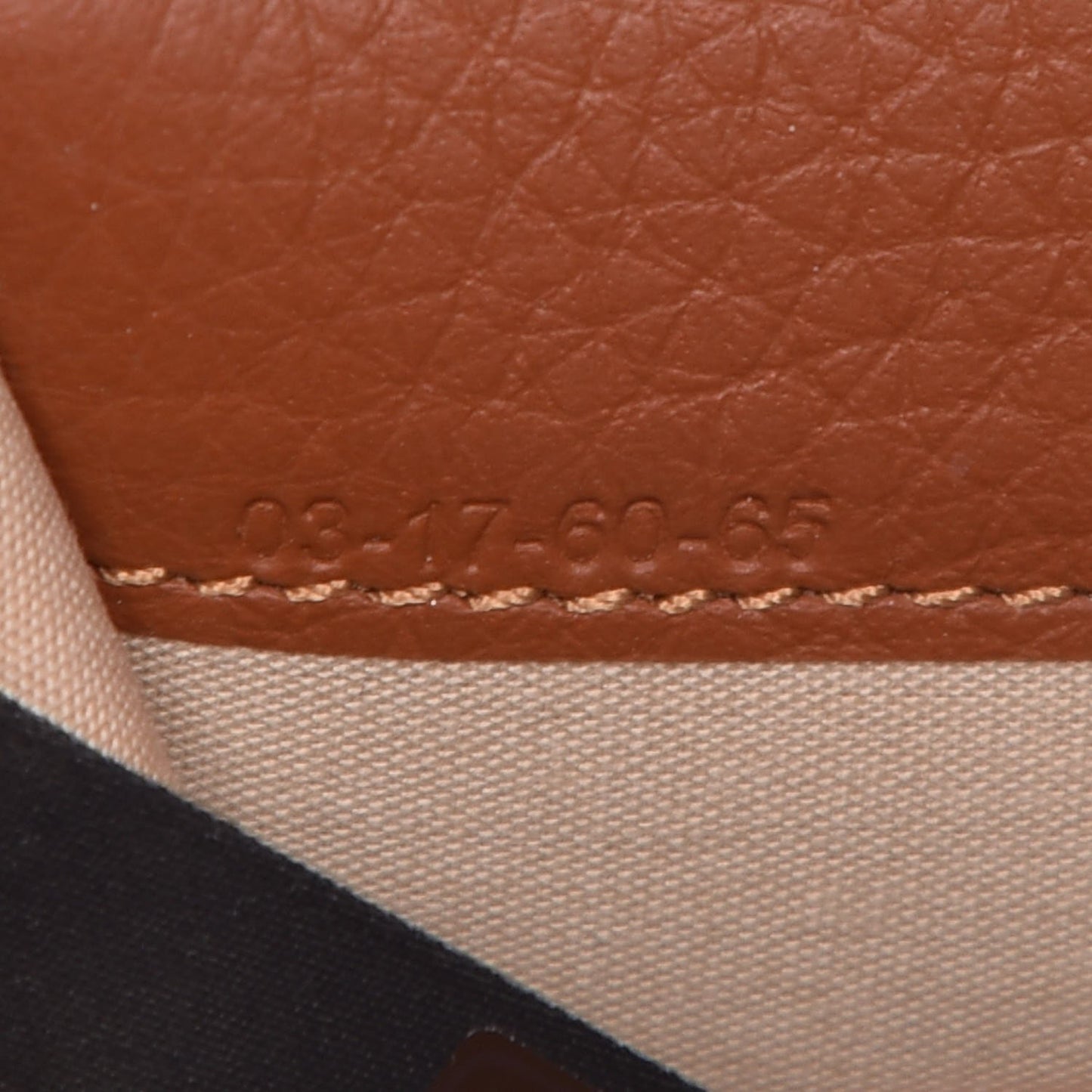 Calfskin Alphabet Long Wallet Brown