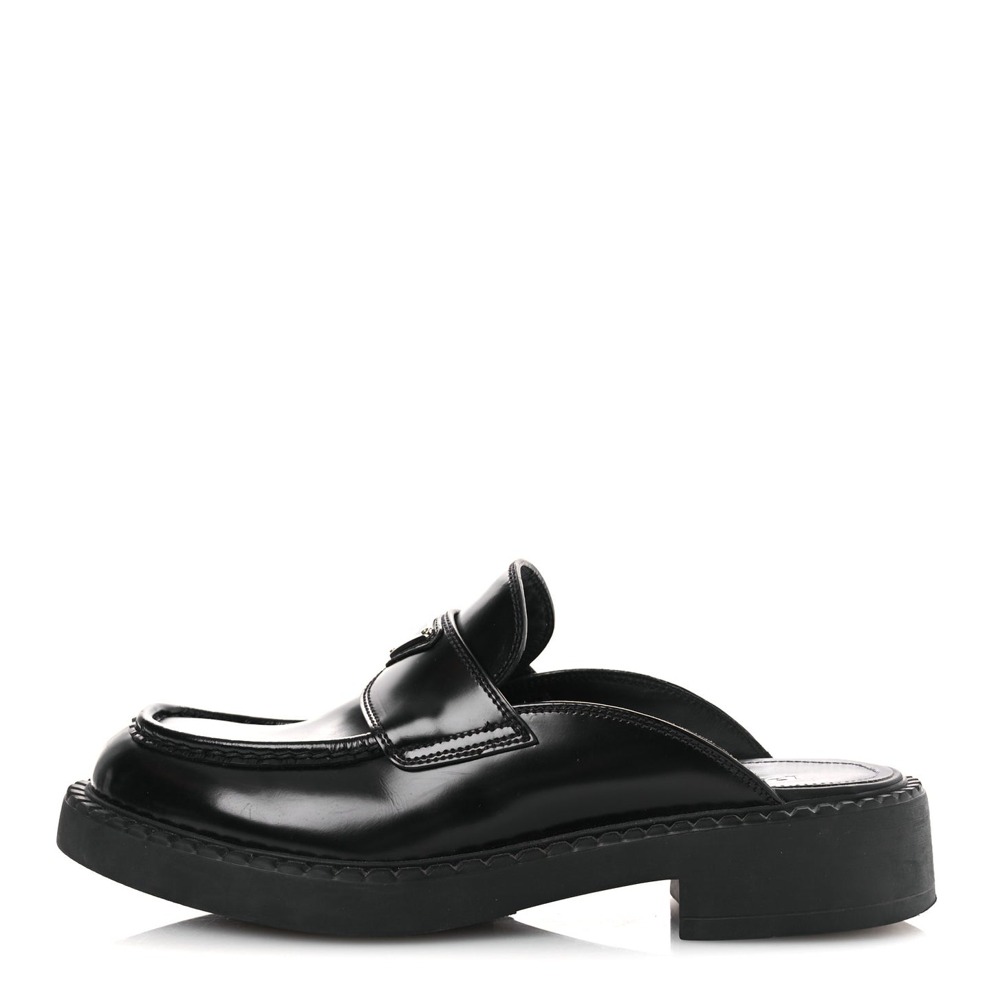 Spazzolato Triangle 40mm Loafer Mules 37 Black