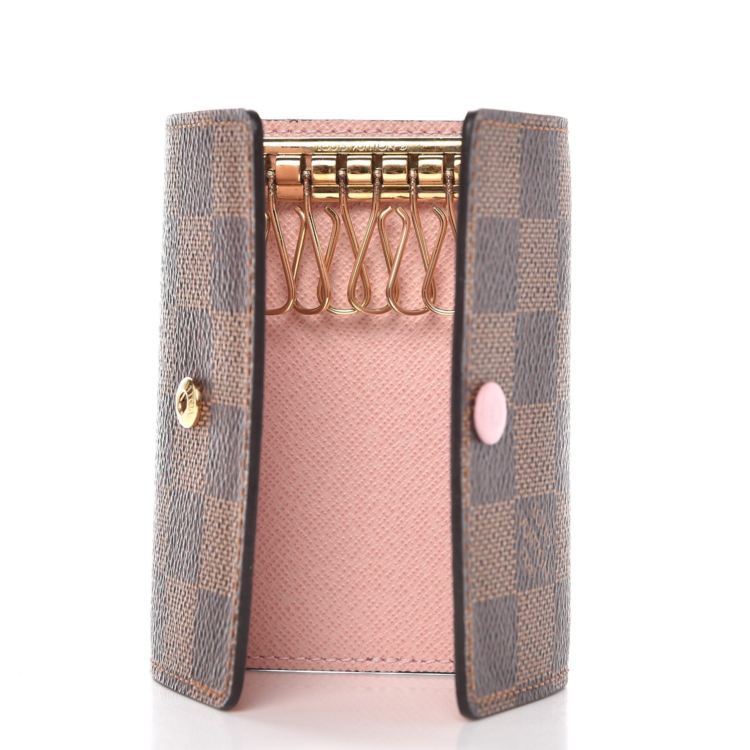Louis Vuitton Damier Ebene Multicles 6 Key Holder Rose Ballerine 5 of 7