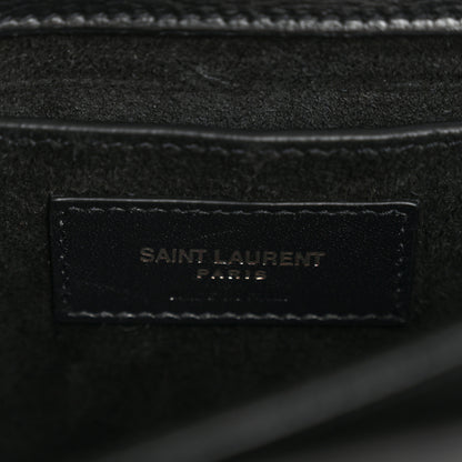 Saint Laurent Calfskin Medium Monogram Monochrome Sunset Black 7 of 15