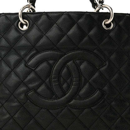 Chanel Caviar Quilted Grand Shopping Tote GST Black 9 of 16