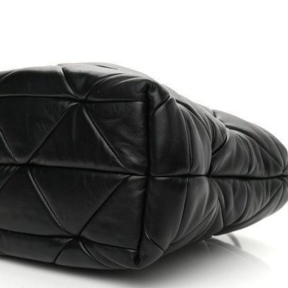 Prada Nappa Re-Nylon Triangle Quilted Patchwork System Tote Black 6 of 10