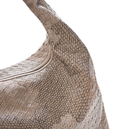 Bottega Veneta Nappa Intrecciato Camo Embroidered Maxi Veneta Hobo Taupe 6 of 7