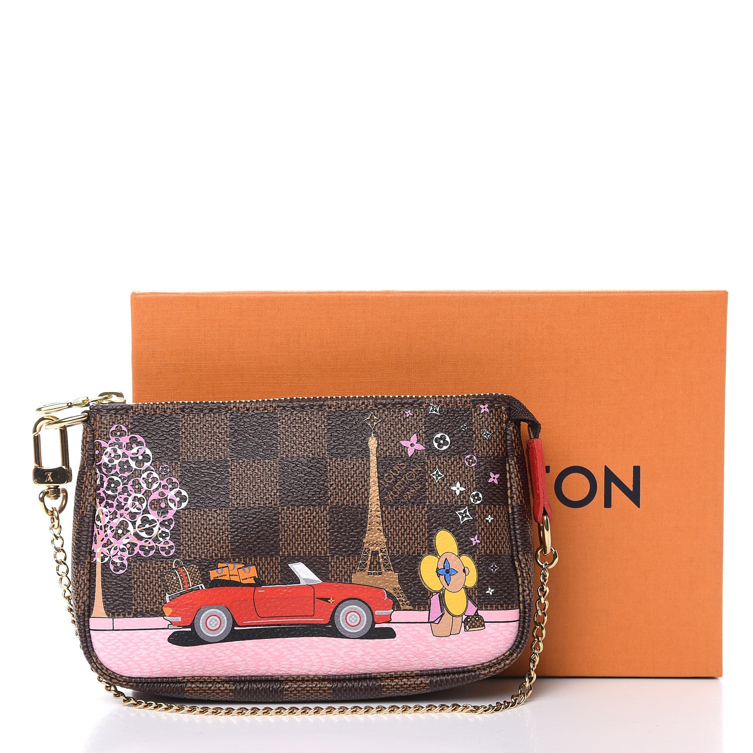 Louis Vuitton Damier Ebene 2019 Christmas Animation Mini Pochette